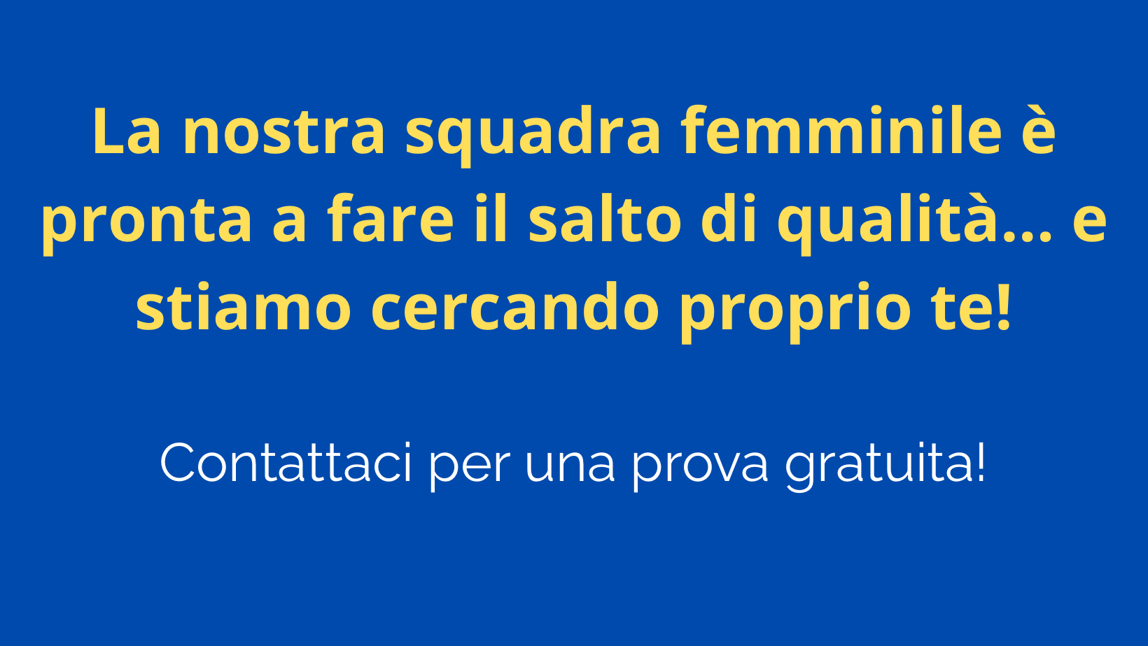 Iscrizione stagione 2025/2026 squadra femminile